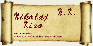 Nikolaj Kiso vizit kartica